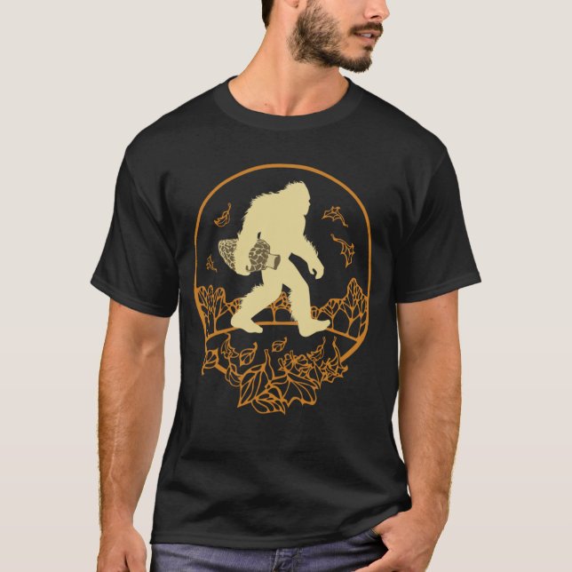 Camiseta Pie Grande Con Bosque De Bosques De Bosques De Hon (Anverso)