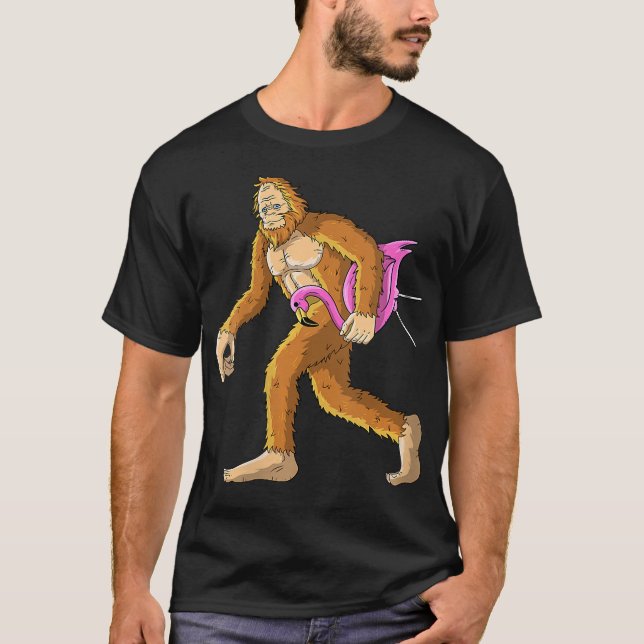 Camiseta Pie Grande Con Regalo De Vestido Animal Flamingo (Anverso)