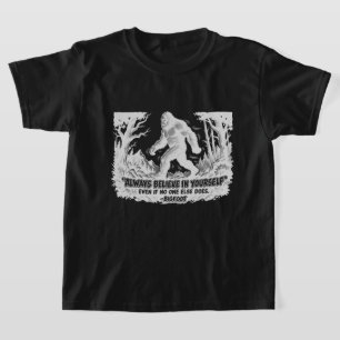 Camiseta Pie Grande Cree En Ti Mismo Chicos Chicas Sasquatc