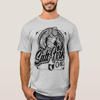 Camiseta Pie grande de la horquilla de sal - impresión negr