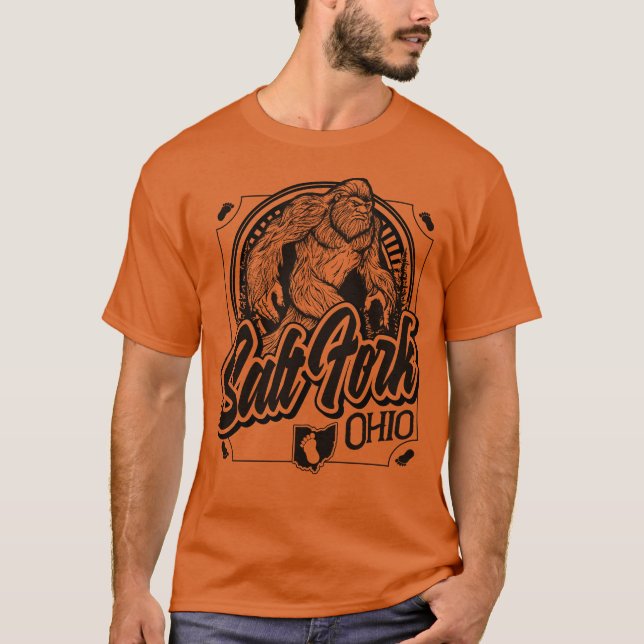 Camiseta Pie grande de la horquilla de sal - Naranja de Tex (Anverso)