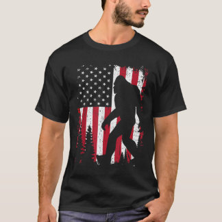 Camiseta Pie grande de niños de bandera norteamericana 4 de