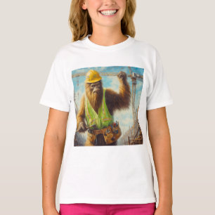 Camiseta Pie grande del trabajador de construcción