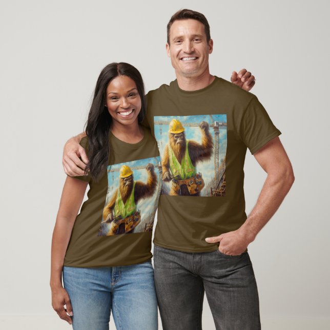 Camiseta Pie grande del trabajador de construcción (Unisexo)