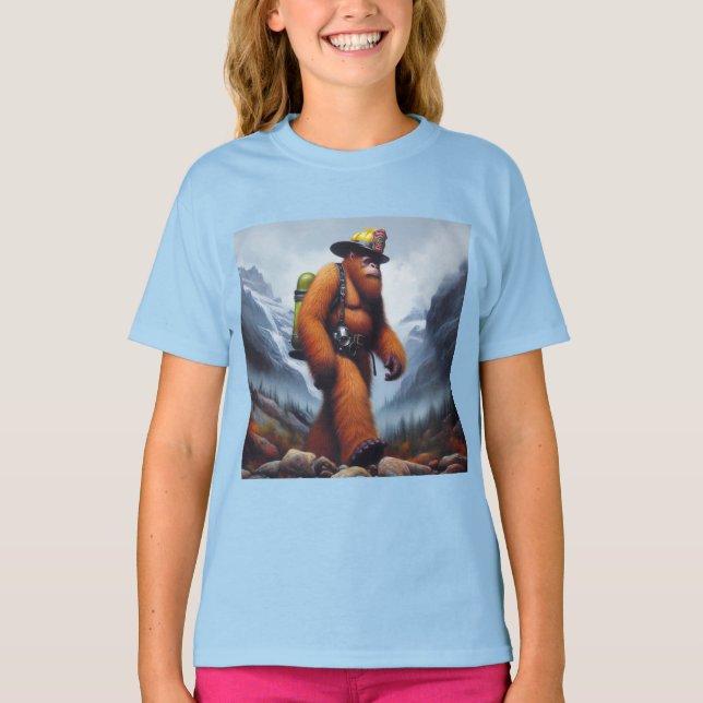 Camiseta Pie grande el bombero caliente (Anverso)