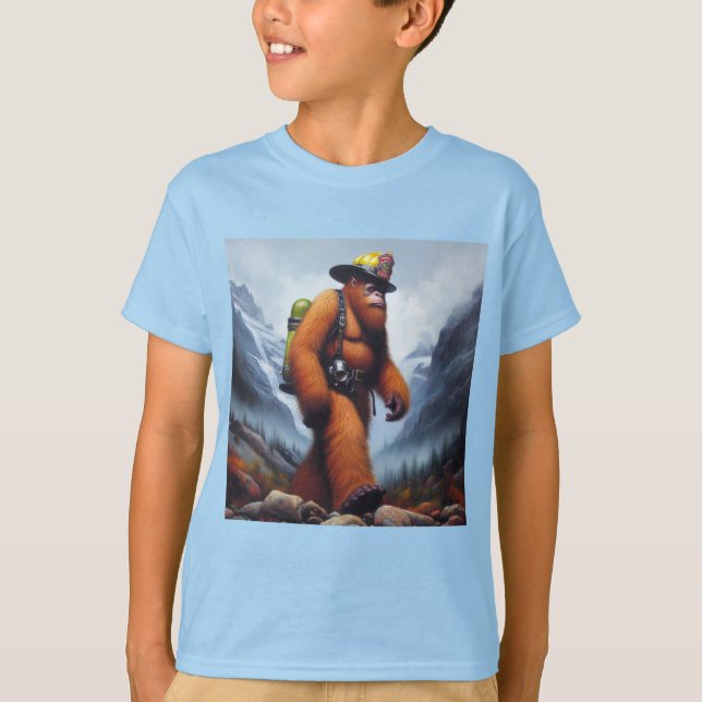 Camiseta Pie grande el bombero caliente (Anverso)