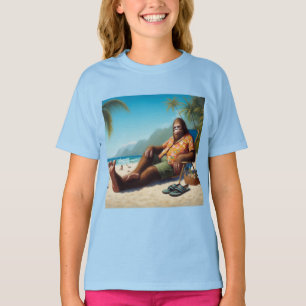 Camiseta Pie grande en la playa
