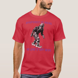 Camiseta Pie grande es real y corre mi esposa
