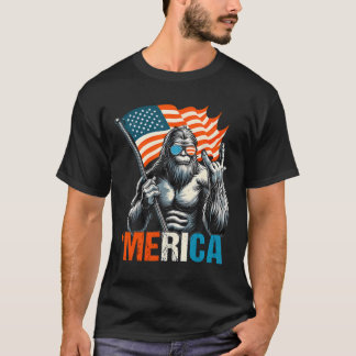 Camiseta Pie Grande Merica Roca Usa Bandera Americana 4 De