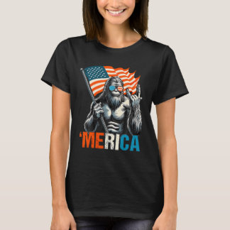 Camiseta Pie Grande Merica Roca Usa Bandera Americana 4 De