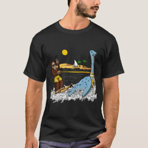 Camiseta Pie Grande Monstruo del Lago Ness Esquí Acuático