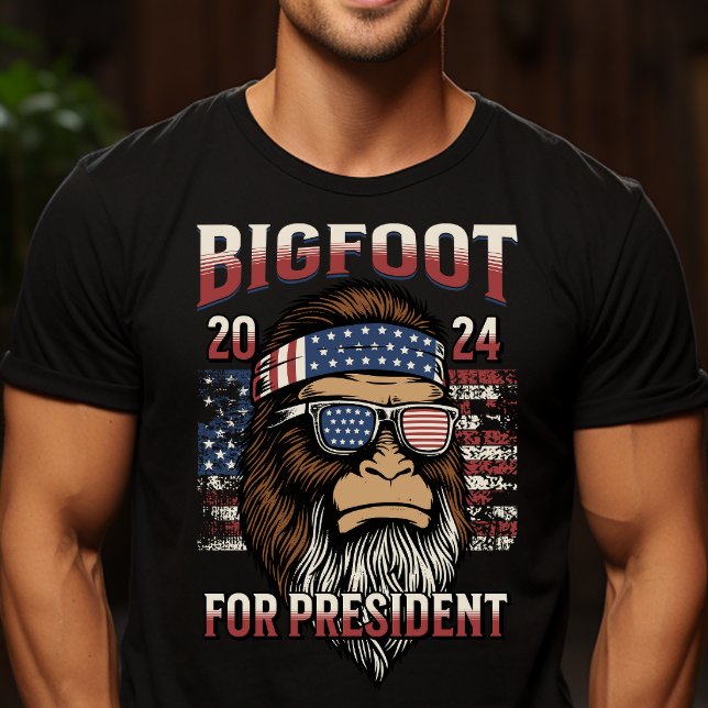Camiseta Pie grande para el presidente Funny (Bigfoot for President Funny Political T-shirt)