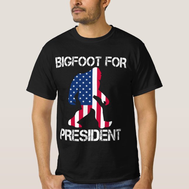 Camiseta Pie Grande Para El Presidente Funny Bigfoot (Anverso)