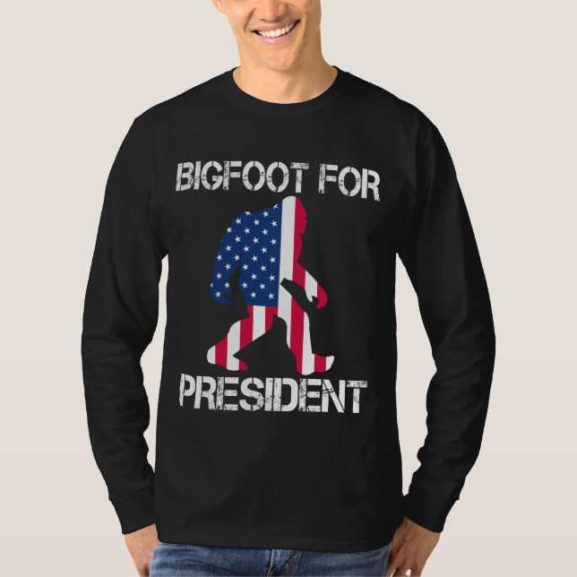 Camiseta Pie Grande Para El Presidente Funny Bigfoot (Anverso)