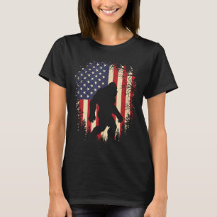Camiseta Pie grande patriótico bandera americana sasquatchP