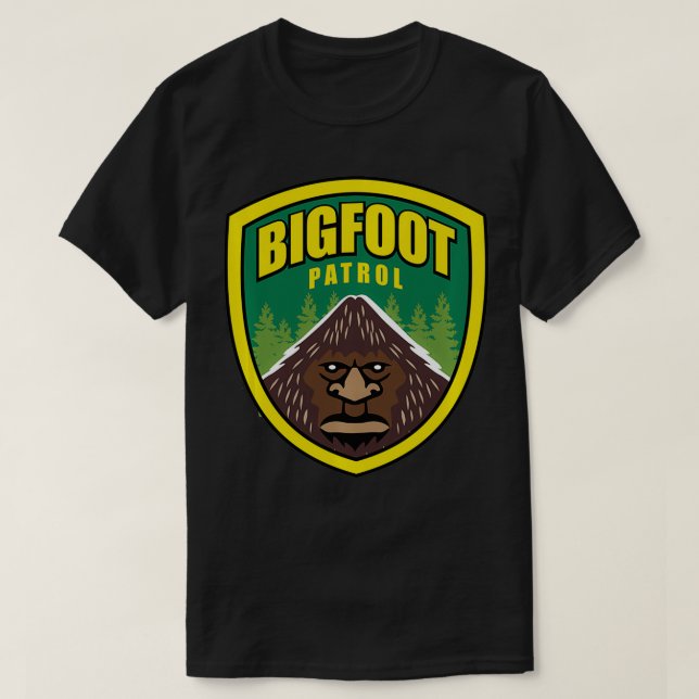 Camiseta Pie grande, Patrol Sasquatch, Yeti, USFS, Funny De (Diseño del anverso)