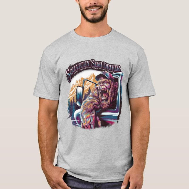 Camiseta Pie grande: Squatchy Semi-Driver (Anverso)