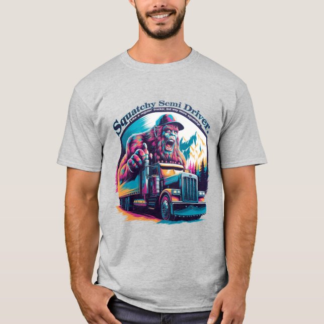 Camiseta Pie grande: Squatchy Semi-Driver (Anverso)