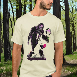 Camiseta Pie grande y conejo: Paseo de primavera con tulipa