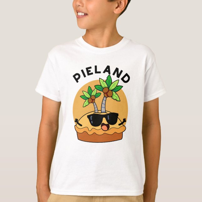 Camiseta Pie-land Funny Island Pun (Anverso)