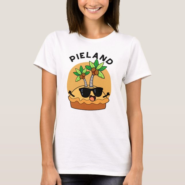 Camiseta Pie-land Funny Island Pun (Anverso)