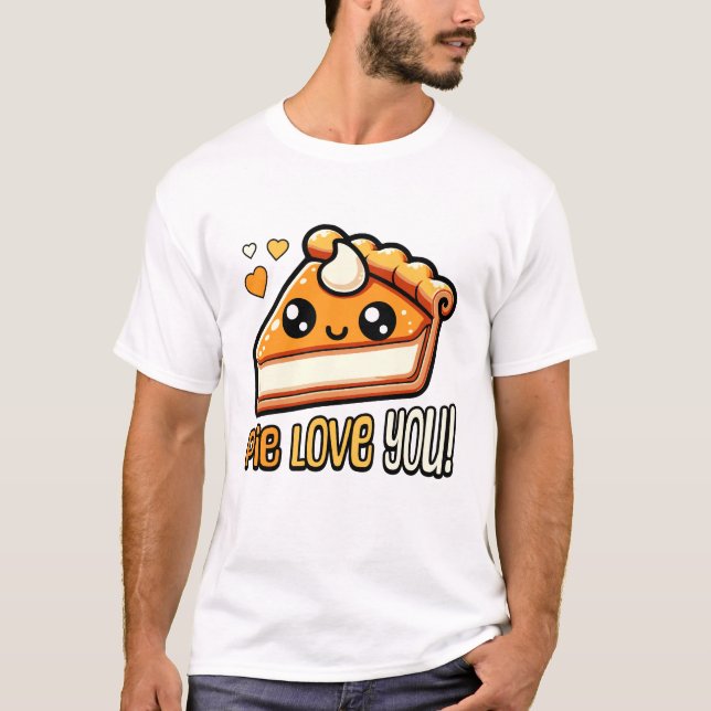 Camiseta ¡Pie Te Ama! Pun de postre de cute (Anverso)