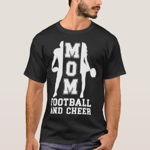 Camiseta Pie y animadora mamá de animadora y jugador de fút