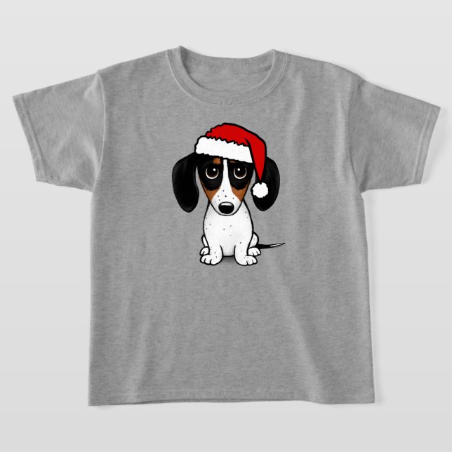 Camiseta Piebald Dachshund Santa Cute Perro Wiener (Distribución)