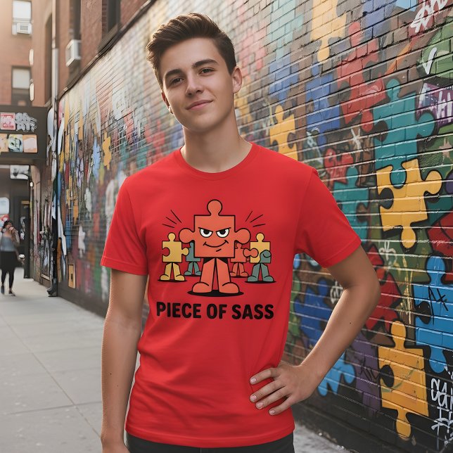 Camiseta Piece of Sass – Funny Puzzle Character Design (Subido por el creador)