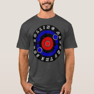 Camiseta Piedra curvadora rodando como órbita terrestre