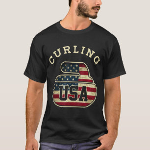 Camiseta Piedra De Curling Vintage Hoodie El Blanco Rojo Y 