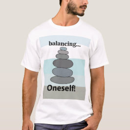 Camiseta Piedra de equilibrio de rocas balanceando apilamie