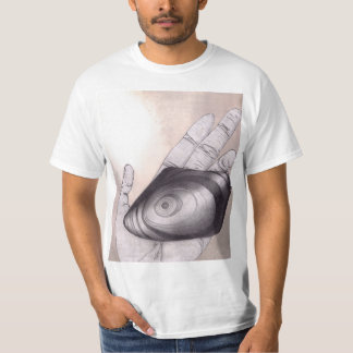 Camiseta Piedra de Obsidiana Negra con Anillos Detallados V