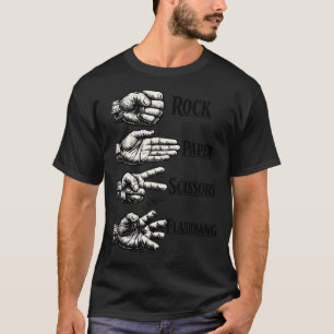 Camiseta Piedra papel tijera flashbang divertido meme gif d
