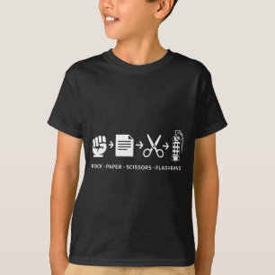 Camiseta Piedra papel tijera flashbang humor de jugador jue