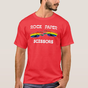 Camiseta Piedra Papel Tijeras Divertido Orgullo Lesbiano LG