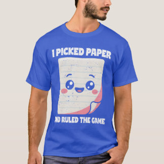 Camiseta Piedra Papel Tijeras Eligió Papel Gobernó la famil