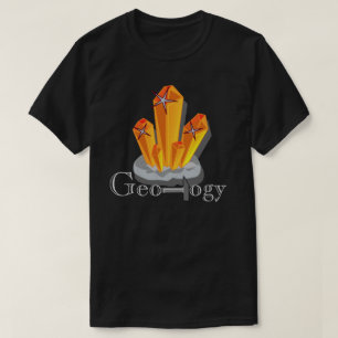 Camiseta Piedra preciosa del naranja de la geología