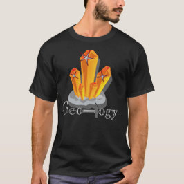 Camiseta Piedra preciosa del naranja de la geología