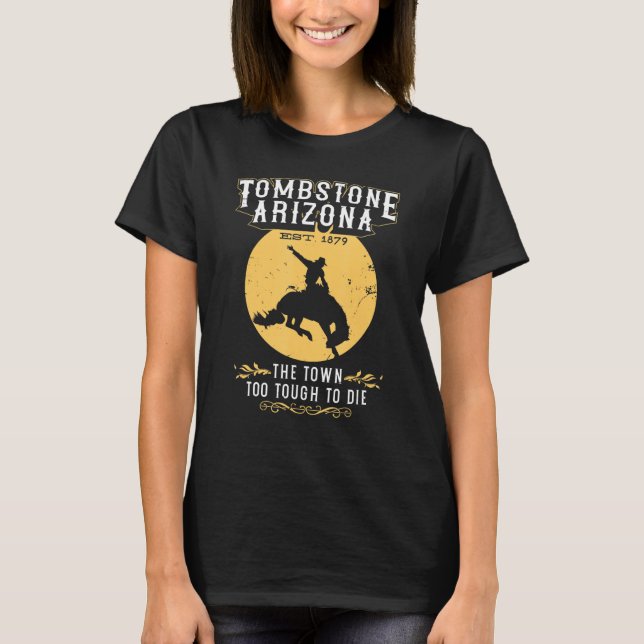 Camiseta Piedra retro Caballo salvaje de la época occidenta (Anverso)