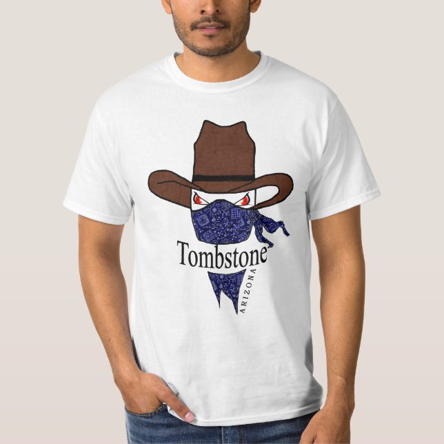 Camiseta Piedra sepulcral, bandido del pañuelo de Arizona (Anverso)