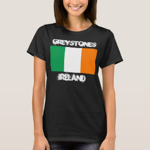 Camiseta Piedras grises, Irlanda con bandera irlandesa