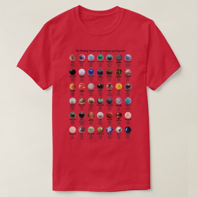 Camiseta Piedras y cristales (Diseño del anverso)