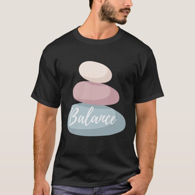 Camiseta Piedras Zen de Equilibrio Diseño Minimalista – Ate (Anverso)