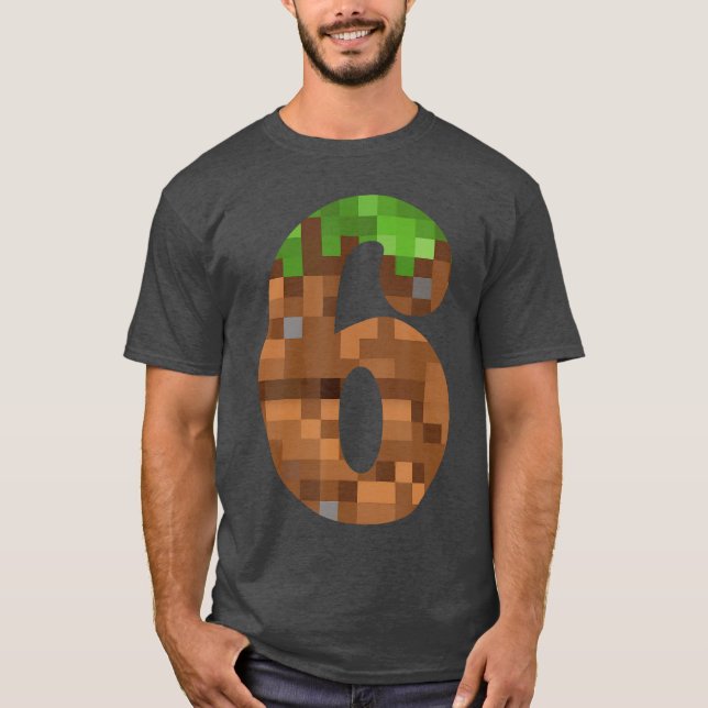 Camiseta Piel 6yr Birthday Number Si 6 Year Old 6th Video G (Anverso)