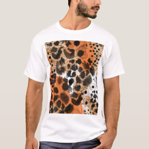 Camiseta Piel animal: patrón de leopardo creativo.