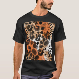 Camiseta Piel animal: patrón de leopardo creativo.
