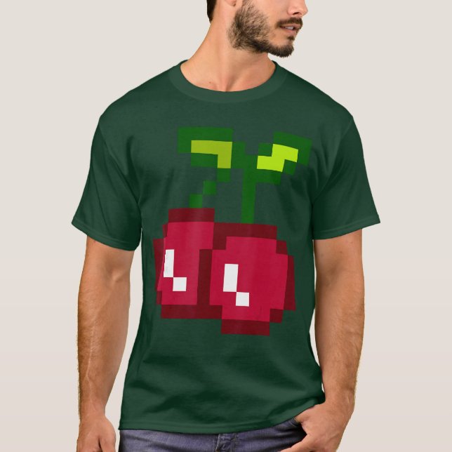 Camiseta Piel Cherries 80s Video Game Halloween Costume Eas (Anverso)