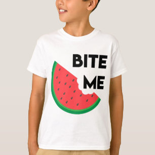 Camiseta Piel de fruta sarcástica de la sandía me muerde