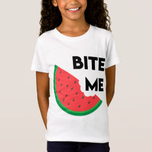 Camiseta Piel de fruta sarcástica de la sandía me muerde
